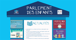 Desktop Screenshot of parlementdesenfants.fr